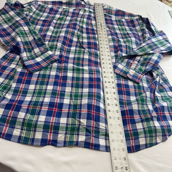 NWT Ralph Lauren Blaire VTG NOS 80s Plaid Button Down Shirt Size XXL New - Picture 8 of 8